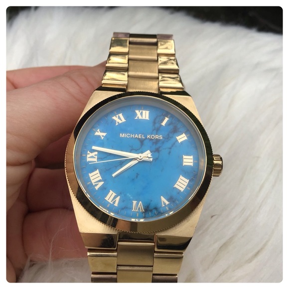 Michael Kors turquoise gold Channing watch - Picture 5 of 11